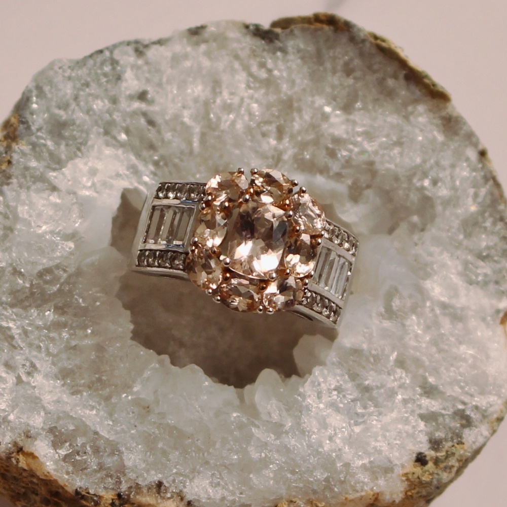 Pink Morganite Sterling Silver